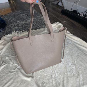 Cuyana Tote -  Stone/Blush — Pebbled Leather
